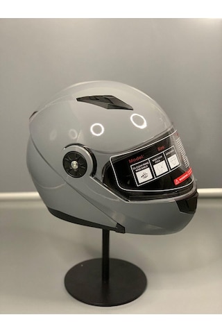 JK Çene Açılır Vizörlü Ece Belgeli Nargo Gri Kask Jiekai Jk-902 Gri