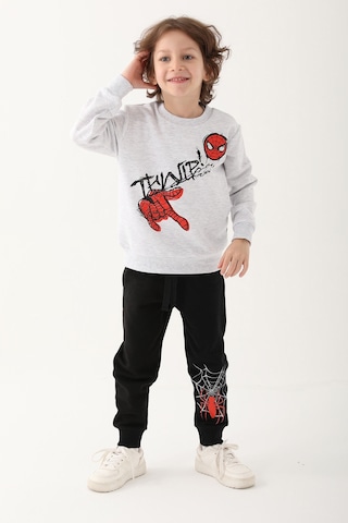 Spiderman Kar Melanj Erkek Çocuk Eşofman Takımı