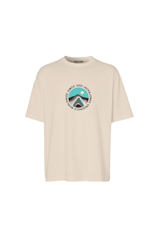 Jack & Jones Jorlafayette Tee Ss Crew Bej Erkek Kısa Kol T-shirt 000000000101961708 Bej
