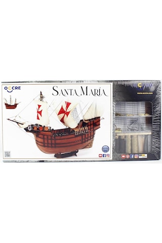 Occre 12010 1/50 Ölçek, Santa Maria, 53 Cm. Yelkenli İspanyol Keşif Gemisi, Ahşap Model Kiti
