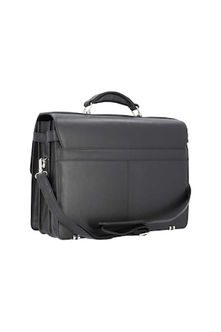 Alassio Monza Deri Aktentaş 38 Cm Laptop Bölmeli Siyah 1,46 Kg