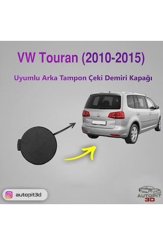 Vw Touran 2010-2015 Uyumlu Arka Tampon Çeki Demiri Kapağı
