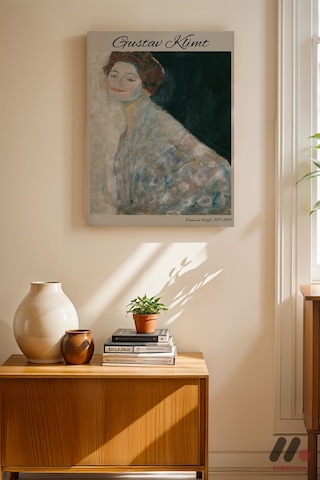 Gustav Klimt Portre, Çerçevesiz Yüksek Kalite Duvar Afişi - Sanatsever Hediyesi