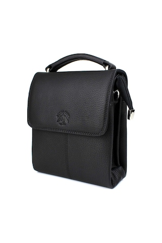 Alphaclub Bag Erkek Hakiki Deri Mat Siyah El Omuz Ve Postacı Çantası