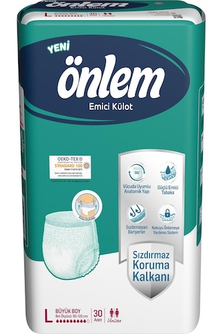 Önlem Yetişkin Emici Külot Bezi Büyük Boy Large 4 x 30'lu