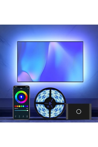 Telefon Kontrollü Tv Arkası Rgb Şerit Led 1 Metre