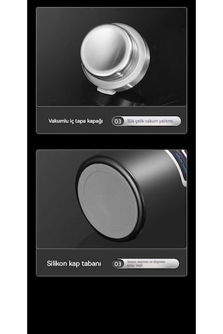 Açık Dağ Tırmanışı Büyük Kapasiteli Termos Bardak-çelik Rengi