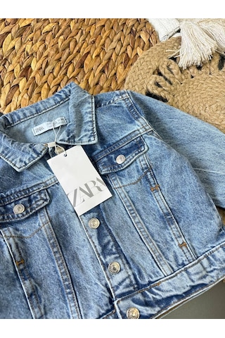 Noble Kids Kız Çocuk Klasik Denim Ceket Mavi Kot Mavisi