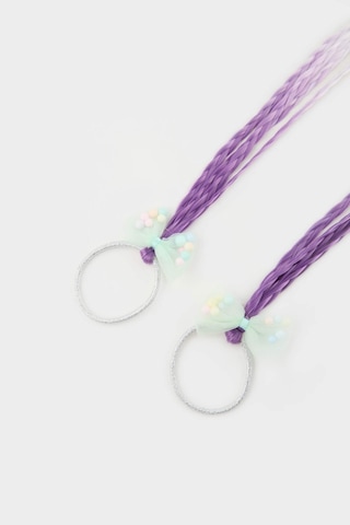 DeFacto Kız Çocuk 2'li Renkli Saçlı Lastik Toka E8119A8NSKR1