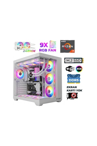 Xaser RAZE-X150 R7-7800X3D 16 GB 512 GB M.2 NVMe SSD Free Dos Masaüstü Oyuncu Bilgisayarı