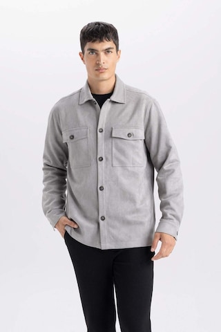 DeFacto Regular Fit Polo Yaka Süet Gömlek Ceket D3379AX25SPGR308