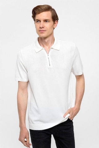 Süvari Beyaz Regular Düz Polo Yaka Triko Tşört -38341 Beyaz
