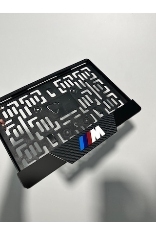 M Logo Karbon Pleksi Motor Plakalığı