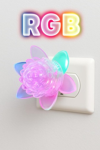 Gece Lambası Tuşlu Koridor Hol Işığı Uyuma Işığı Rgb Sabit Çiçek