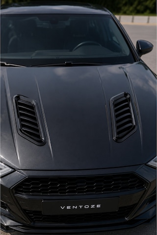 2'li Dekoratif Kaput Hava Kanalı Görünümlü Aksesuar Piano Black Sportif Tasarım Oto Aksesuar