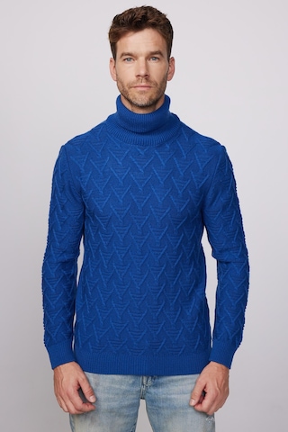 Tudors Slim Fit Dar Kesim Tam Balıkçı Yaka Desenli Lacivert Erkek Triko Kazak-28664 Lacivert