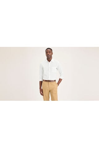 Dockers Slım Orıgınal Shırt Undyed Lınen Erkek Beyaz Gömlek - A1114