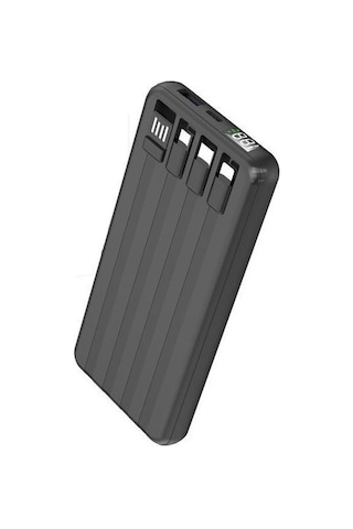 10.000mah Wirelles Dijital Göstergeli Powerbank Siyah