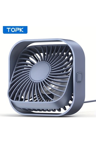 Boatshop1 Gri Topk K51 Tasinabilir Mini Usb Masa Fani Yuksek Kaliteli Fircasiz Motor Sessiz Calisma Yatak Odasi Kucuk Fan Rv Ventilasyon