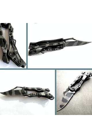 Omeniv Kar Kamuflaj Çelik Kamp Çakı Kamp Bıçak Outdoor Anahtarlık Karabiner Kamuflaj