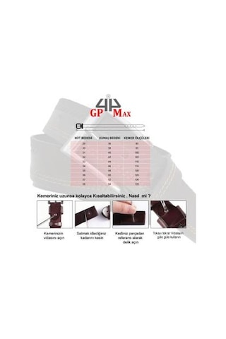 Hakiki Deri Erkek Kemer 3.5 CM Dikiş Desenli - Siyah