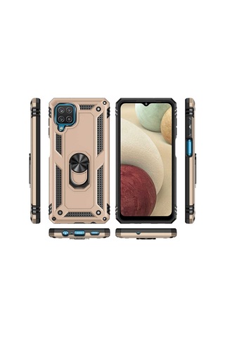 Samsung Galaxy Uyumlu M12 Kılıf Zore Vega Kapak-Siyah