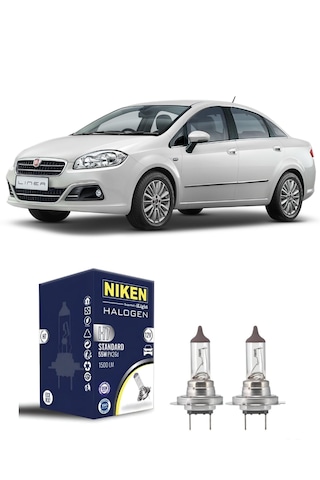Fiat Linea 2008-2017 Kısa Far Ampulü H7 Halojen Ampul 12v 55w 2 Adet 3200k Güçlü Net Işık Yasal