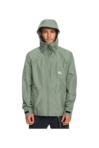 Quiksilver Over Cast Gore Tex Erkek Yeşil Ceket Siyah
