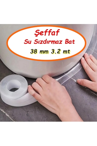 Şeffaf Süper Güçlü Yapıştırıcı Su Sızdırmaz Küvet Lavabo Klozet Banyo Mutfak Kenar Bant Küf Önleyici 2 M