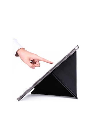 Samsung Galaxy Uyumlu Tab S6 Lite Sm-p610 10.4" Kılıf Kalem Bölmeli Standlı Katlanabilir Kalemlikli Silikon Kılıf
