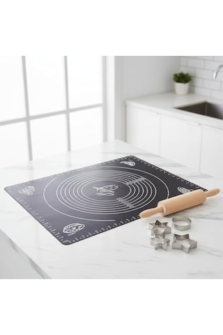 40x50 Cm Silikon Hamur Açma Matı - Yapışmaz Ve Kaymaz Ölçülü Hamur Yoğurma Matı - Mantı, Ekmek, Makarna Ve Pasta İçin Gıda Sınıfı Silikon Mutfak Hazırlık Gereci Renk Stok Durumuna Göre Gönderilir.