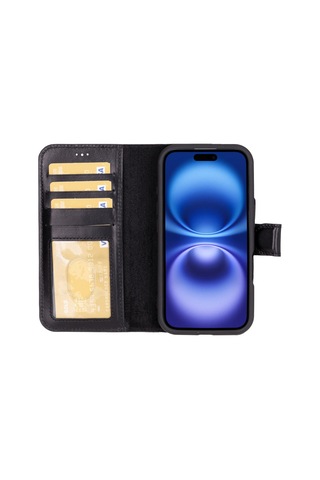 İphone 16 Plus Çıkarılabilir Deri Cüzdan Kılıf