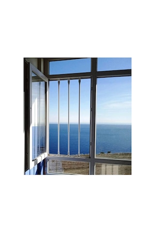 5 Adet Beyaz Renk Pencere Güvenlik Bariyeri-boyu Ayarlanabilir Korkuluk 80-130 Cm