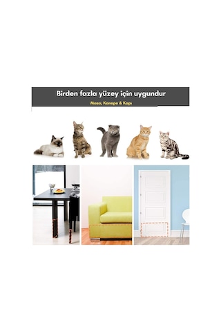 Kedi Caydırıcı Eğitim Bandı, Mobilyalar Için Tırmalamaya Karşı Önleyici, %100 Şeffaf10 Cm X 10 F34b4