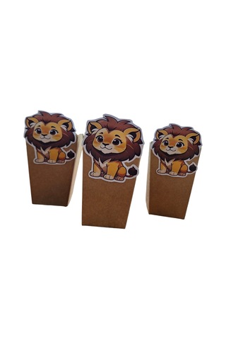 Aslan Temalı Popcorn Mısır Kutusu 8 Li