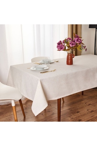 Evidea Soft Bella Keten Masa Örtüsü - Bej - 140x200 Cm Bej