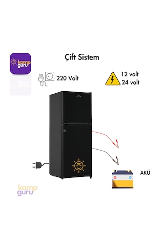 Çift Sistem Cool Life 120 L Siyah Buzdolabı