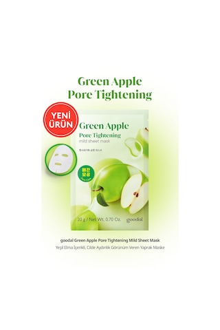 Yeşil Elma İçerikli Yaprak Maske Goodal Green Apple Pore Tightening Mild Sheet Mask