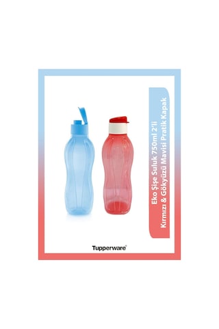 Eco Şişe Suluk 750 Ml 2li Mavi Kırmızı