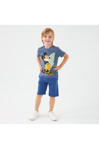 Mickey Mouse D4785-3 Çocuk Lacivert Melanj Alt Üst Takım