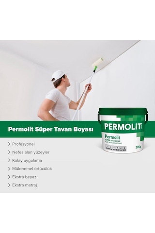 Permolit Su Bazlı Süper Tavan Boyası Beyaz 3.5 Kg. 3.5 KG