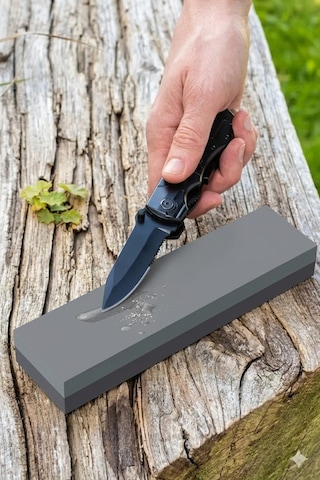Bıçak, Makas, Kesici Aletler İçin Bileyici Çift Taraflı Bileme Taşı 120-320 Grit Size/15-5-2.5cm