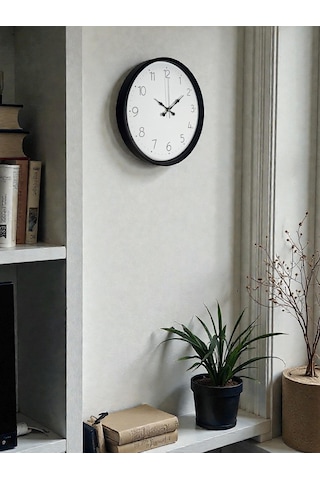 36 Cm Siyah Dekoratif Duvar Saati Diğer 76564693