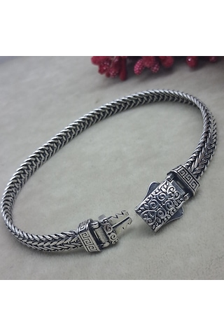 925 Ayar Gümüş Yeni Model Erkek Bileklik 5.5  Mm