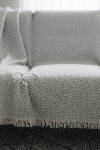 Pamuklu Koltuk Örtüsü 170x210 Cm Tekli&üçlü Koltuk,çekyat Ve Berjer İçin Modern Çizgili Yıkanabilir Gri