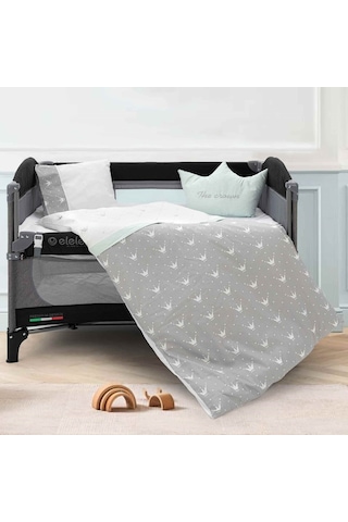 Elelelife Letto 6 Parça Park Yatak Bebek Uyku Seti Mint