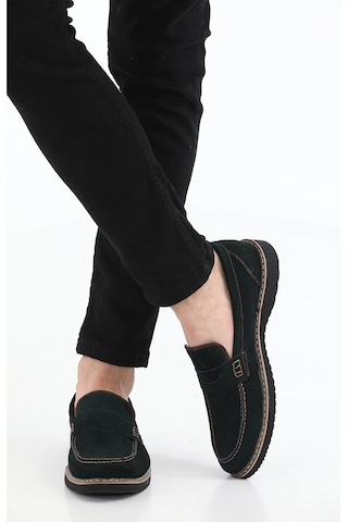 M.Karaca Hakiki Deri Ortopedik Klasik Erkek Ayakkabı Yeşil