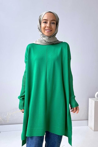 Kahijab Mira Merserize Tunik - Yeşil Gri