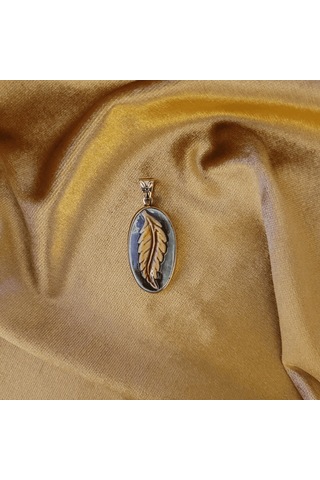 Ay Işığında Huzur Bronz Çini Taşlı Çelik Zincir Kolye Rose Gold