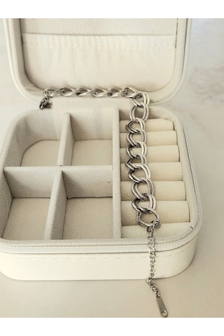 Samanyolu Model Silver Gümüş Renk Çelik Bileklik